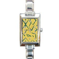 Abstract Pattern Geometric Backgrounds   Rectangle Italian Charm Watch by Eskimos