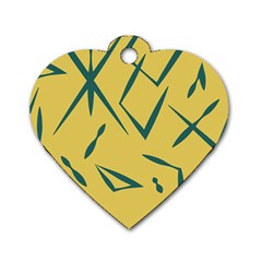 Abstract Pattern Geometric Backgrounds   Dog Tag Heart (one Side) by Eskimos