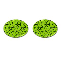 Abstract Pattern Geometric Backgrounds   Cufflinks (oval) by Eskimos