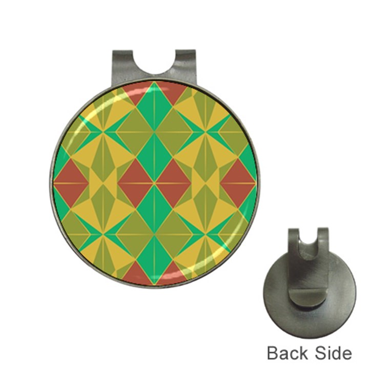 Abstract pattern geometric backgrounds   Hat Clips with Golf Markers