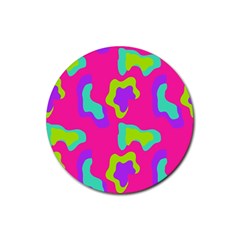 Abstract Pattern Geometric Backgrounds   Rubber Round Coaster (4 Pack) by Eskimos