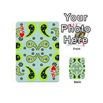 Floral pattern paisley style  Playing Cards 54 Designs (Mini) Front - Heart9