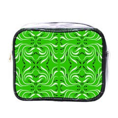 Floral Folk Damask Pattern  Mini Toiletries Bag (one Side) by Eskimos