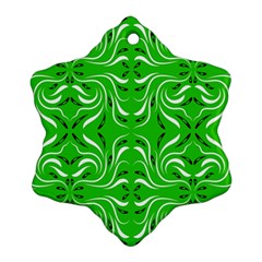 Floral Folk Damask Pattern  Ornament (snowflake) by Eskimos