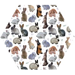 Funny Bunny Wooden Puzzle Hexagon by SychEva