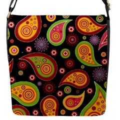 Paisley Pattern Design Flap Closure Messenger Bag (s) by befabulous