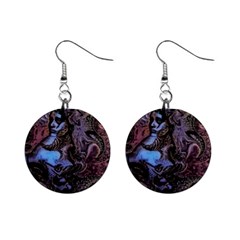 Boho Cthulu Mini Button Earrings by MRNStudios