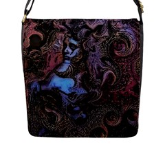 Boho Cthulu Flap Closure Messenger Bag (l) by MRNStudios