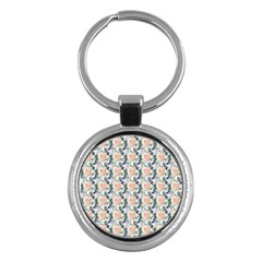 Flowers Pattern Key Chain (Round)