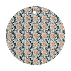 Flowers Pattern Round Ornament (Two Sides)