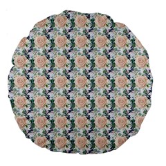 Flowers Pattern Large 18  Premium Flano Round Cushions by Sparkle