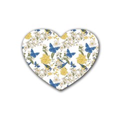 Birds Rubber Coaster (heart) by Sparkle