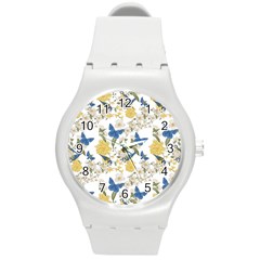 Birds Round Plastic Sport Watch (m) by Sparkle