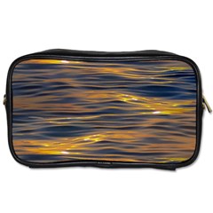 Sunset Waves Pattern Print Toiletries Bag (two Sides) by dflcprintsclothing