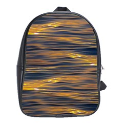 Sunset Waves Pattern Print School Bag (xl) by dflcprintsclothing