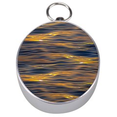 Sunset Waves Pattern Print Silver Compasses by dflcprintsclothing