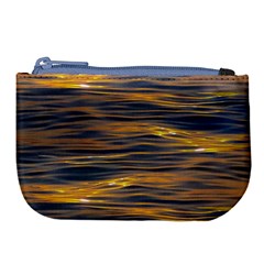 Sunset Waves Pattern Print Large Coin Purse by dflcprintsclothing