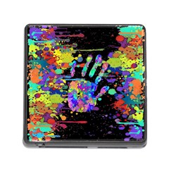Crazy Multicolored Each Other Running Splashes Hand 1 Memory Card Reader (square 5 Slot) by EDDArt