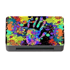 Crazy Multicolored Each Other Running Splashes Hand 1 Memory Card Reader With Cf by EDDArt