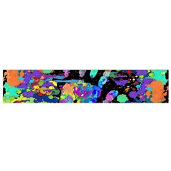Crazy Multicolored Each Other Running Splashes Hand 1 Small Flano Scarf by EDDArt