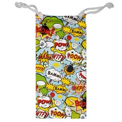 Comic Pow Bamm Boom Poof Wtf Pattern 1 Jewelry Bag by EDDArt