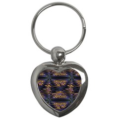 Abstract Art - Adjustable Angle Jagged 1 Key Chain (heart) by EDDArt