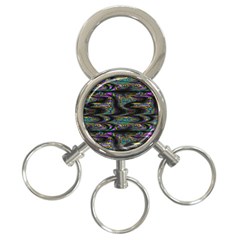 Abstract Art - Adjustable Angle Jagged 2 3-ring Key Chain by EDDArt