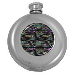 Abstract Art - Adjustable Angle Jagged 2 Round Hip Flask (5 Oz)