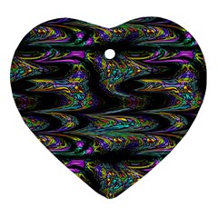 Abstract Art - Adjustable Angle Jagged 2 Heart Ornament (two Sides) by EDDArt
