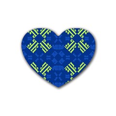 Abstract Pattern Geometric Backgrounds   Rubber Coaster (heart) by Eskimos