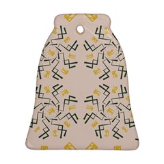 Abstract Pattern Geometric Backgrounds   Bell Ornament (two Sides) by Eskimos