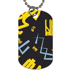 Abstract Pattern Geometric Backgrounds   Dog Tag (one Side) by Eskimos