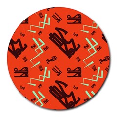 Abstract Pattern Geometric Backgrounds   Round Mousepads by Eskimos