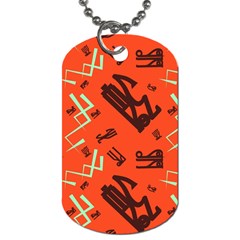 Abstract Pattern Geometric Backgrounds   Dog Tag (one Side) by Eskimos