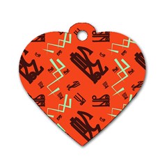 Abstract Pattern Geometric Backgrounds   Dog Tag Heart (one Side) by Eskimos