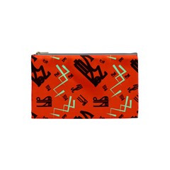 Abstract Pattern Geometric Backgrounds   Cosmetic Bag (small) by Eskimos