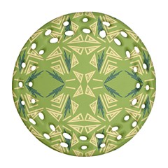 Abstract Pattern Geometric Backgrounds   Round Filigree Ornament (two Sides) by Eskimos