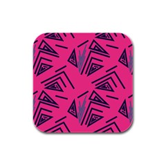 Abstract Pattern Geometric Backgrounds   Rubber Square Coaster (4 Pack) by Eskimos