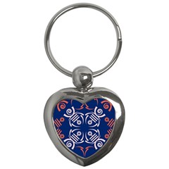 Abstract Pattern Geometric Backgrounds   Key Chain (heart) by Eskimos