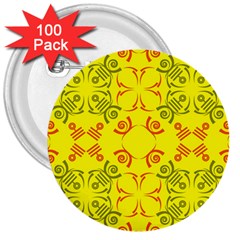 Abstract Pattern Geometric Backgrounds   3  Buttons (100 Pack)  by Eskimos