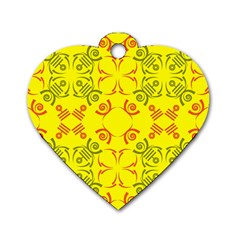 Abstract Pattern Geometric Backgrounds   Dog Tag Heart (one Side) by Eskimos