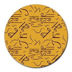 Abstract Pattern Geometric Backgrounds   Round Mousepads by Eskimos