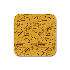 Abstract Pattern Geometric Backgrounds   Rubber Square Coaster (4 Pack) by Eskimos