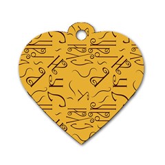 Abstract Pattern Geometric Backgrounds   Dog Tag Heart (one Side)