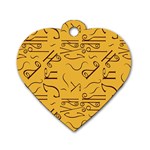 Abstract pattern geometric backgrounds   Dog Tag Heart (One Side) Front