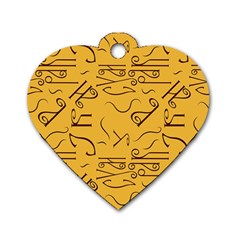 Abstract Pattern Geometric Backgrounds   Dog Tag Heart (two Sides) by Eskimos