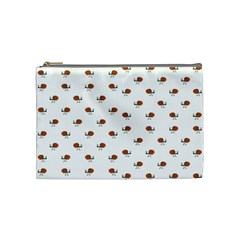 Funny Cartoon Sketchy Snail Drawing Pattern Cosmetic Bag (medium) by dflcprintsclothing