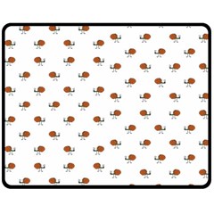 Funny Cartoon Sketchy Snail Drawing Pattern Double Sided Fleece Blanket (medium)  by dflcprintsclothing