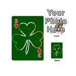 Shamrock Irish Clover St Patrick Playing Cards 54 Designs (Mini) Front - Heart3