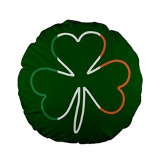 Shamrock Irish Clover St Patrick Standard 15  Premium Round Cushions by yoursparklingshop